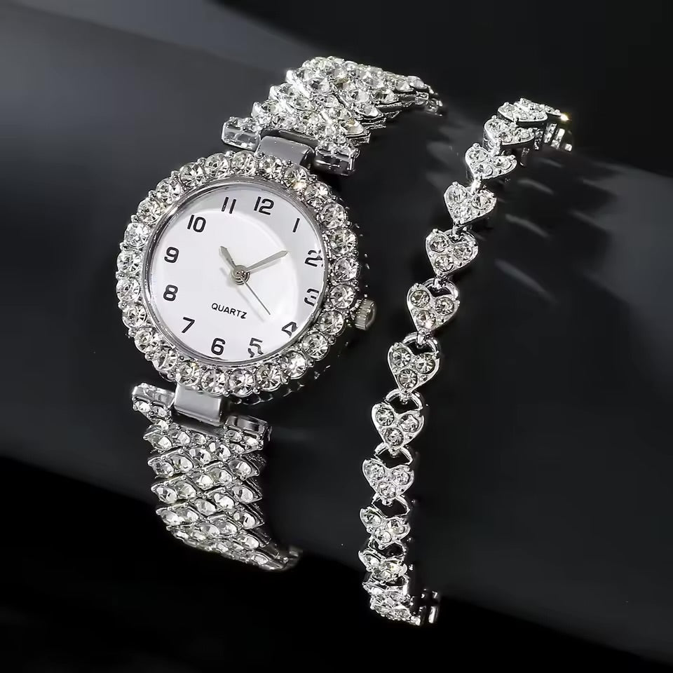 2pcs Luxury Fashion Women Watch