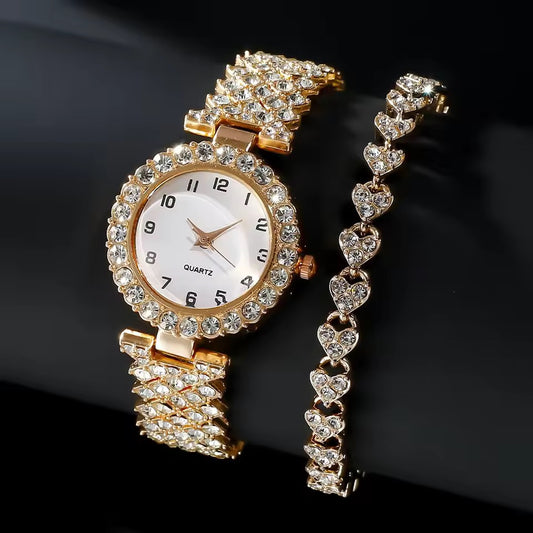 2pcs Luxury Fashion Women Watch