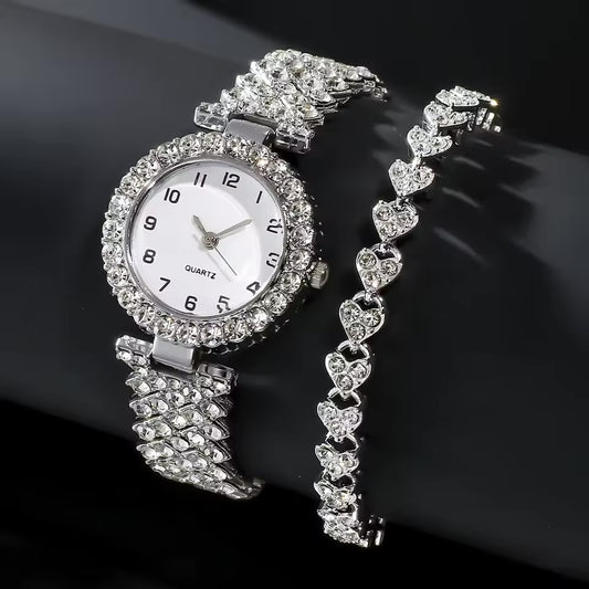 2pcs Luxury Fashion Women Watch